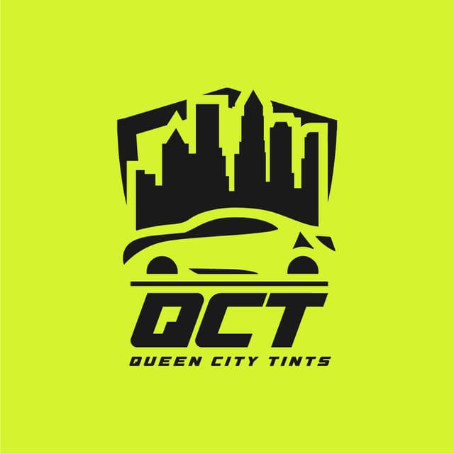 Queen City Tints logo and visual identity